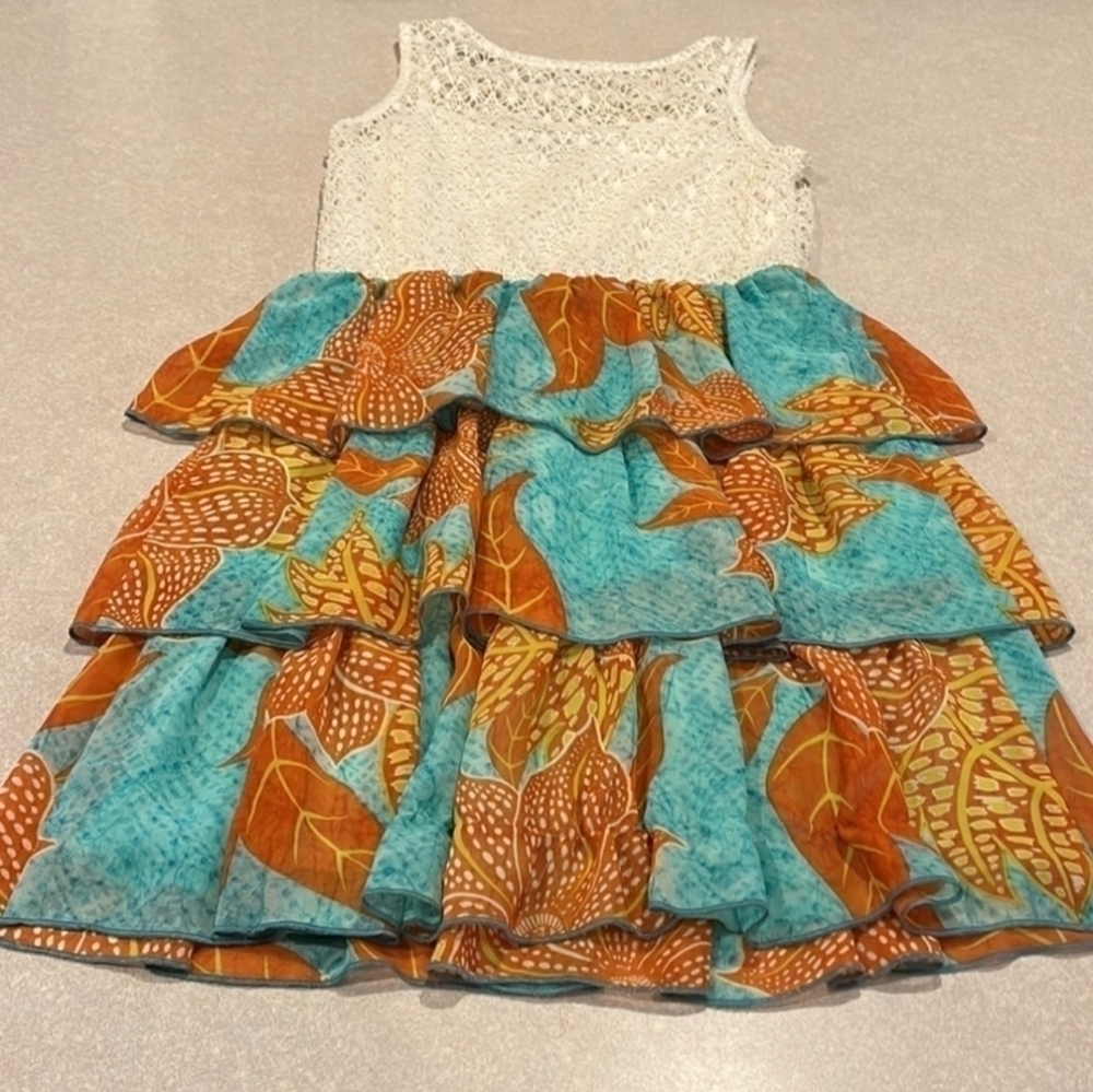 CITY Studio Layered Crochet Dress Small - Picture 2 of 5